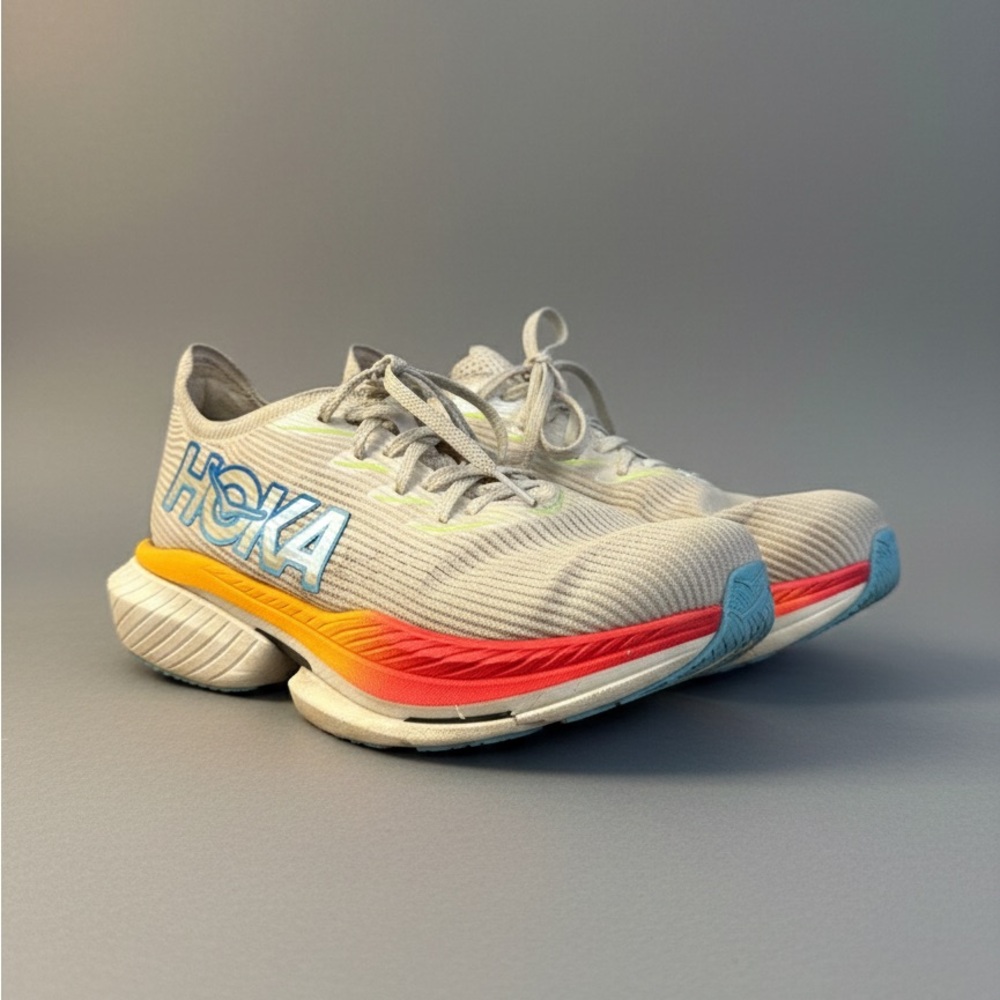 Hoka Gray and Multicolor Athletic Shoes